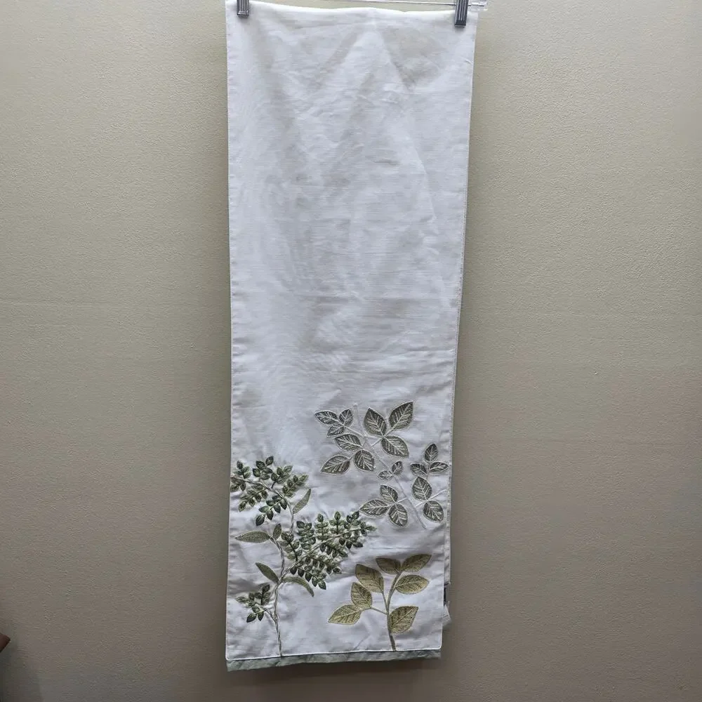 Pier 1 Imports Embroidered Floral Table Runner Decorative Dining 13